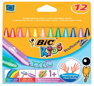 Image de Crayons Plastidecor triangulaire, la pochette de 12